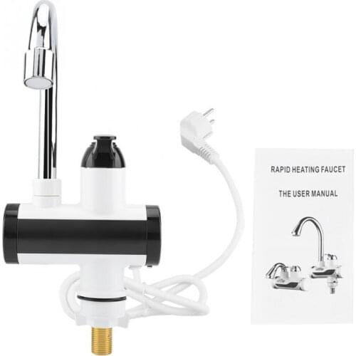 220V 3000W Temperature Display Hot and Cold Water Dispenser Basin Faucet Electric Faucet Instant Water Heater Heating Faucet