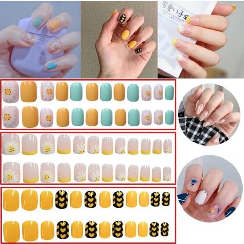 Japanese Removable Fake Nails All-inclusive Patterned Design Portable and Wearable Finished Nail Art Design