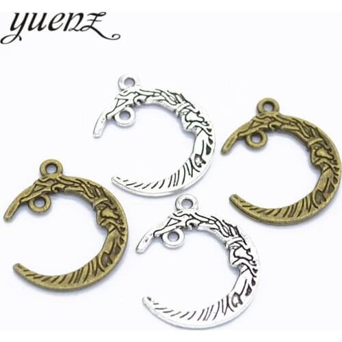 YuenZ 10 pcs Metal Moon Charms Diy Jewelry Handmade Accessories Pendant Charms 26*21mm L611