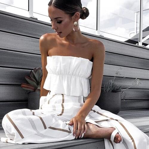 2021 Fashion Women Summer Sexy Strapless Sleeveless Mini Crop Tops Vest Camis Ruffles Stretch Short Tank Beach Clubwear Clothes