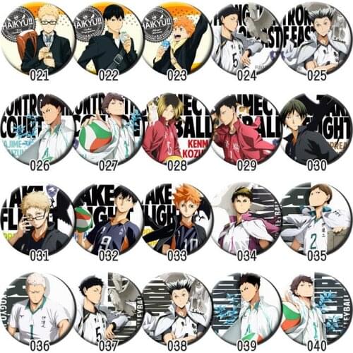 ZXFJXR 1pc 58MM Anime HaikyuuHinata Shoyo Brooch Model Pins Badges Brooch Icon