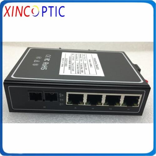 1Single Fiber+4RJ45, SM 1310/1550nm, 20km, SC,2-port Megabit Industrial Ethernet Fiber Switch/Media Converter