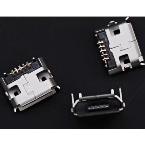 10pcs micro USB 5pin jack Reverse Ox horn Charging Port Plug socket connector mini usb For Huawei 4X Y6 4A P8 C8817 max Lite Pro
