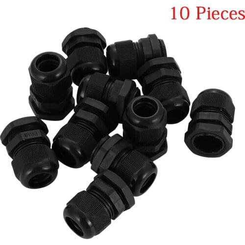 10pcs Assortment Wire Protectors Outdoor Wiring Cables Cord Plastic Cable Glands Joints Nylon Cable Gland