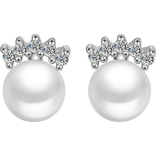 100% 925 sterling silver fashion rhinestone crystal female stud earrings jewelry ladies`birthday gift drop shipping