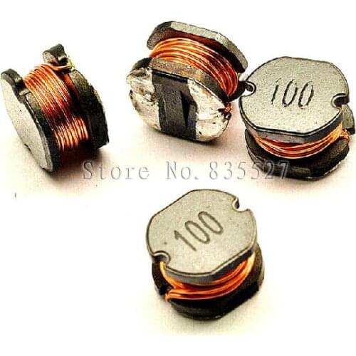200PCS/LOT SMD power inductors CD75 10UH printing 100