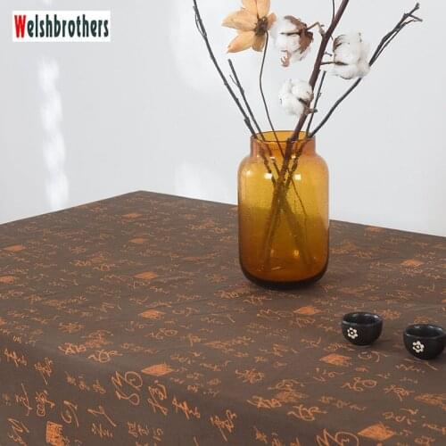 2019 popular classical text pattern tablecloth tablecloth coffee tablecloth cotton linen tablecloth