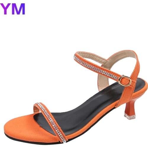 2021 Fashion Open Toe Ankle Strap Women Sandals Sexy Crystal High Heels Lady Shoes Buckle Summer Zapatos De Mujer Tacon Pumps