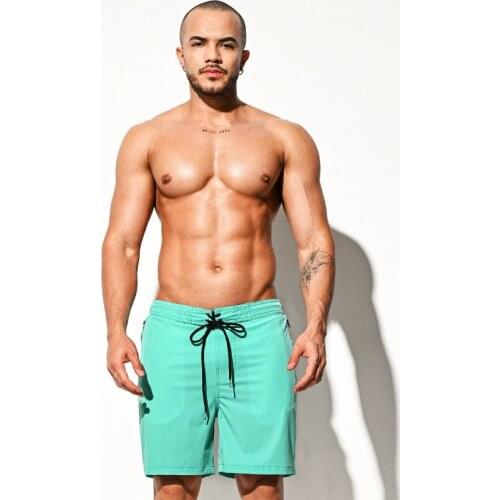 2021 Swim Trunks Swimming Surfing Mayo Gay Sungas Summer Swimwear Men Swimsuit Maillot De Bain Boy Solid Swim Suits Boxer Shorts