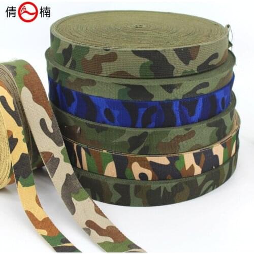 25 30 38mm Wide and Thickened Printed Polyester/Cotton Fabric Ribbon Subcanvas Belt Suitcase Bag Back Accessories