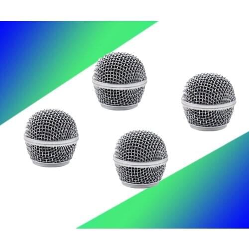 4PCS High Quality Replacement Ball Head Mesh Microphone Grille for Shure SM 58 SM58S SM58LC Accessories
