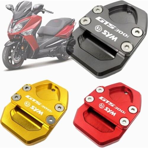 Motorcycle CNC Aluminum Kickstand Extension Plate For SYM CRUISYM300 GTS300i GTS 300i Foot Side bracket Stand Enlarge Pad
