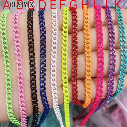 5 Meter Enamel Cuban chain Enamel Long chain jewelry Accessories Chain Necklace Jewelry Necklace Brass Chain Necklace 9905