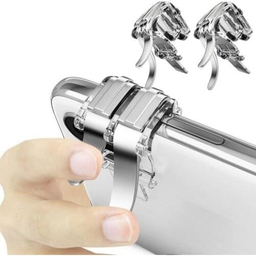 2PCS Mobile Phone Game Fire Button Smart Phone Metal Game Trigger L1 R1 Shooter for iphone Knives Out / Survival Rules / PUBG