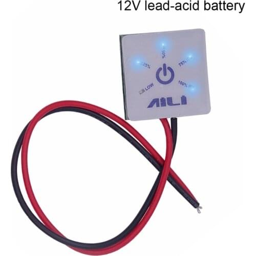 5 LED Power Display Panel 11.1V 12V 12.6V Under Voltage Indicator Compatible with Lead Acid Lithium Iron Battery 85AC