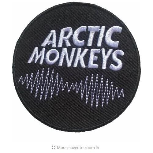 DD 7.9cm Round ARCTIC MONKEYS Patches Iron on Patch for Kids Clothes Jacket Handmade Embroidered Applique DIY Decoration Patchw