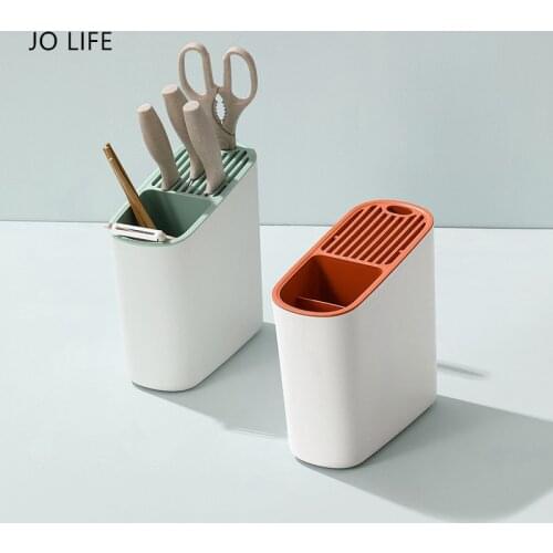 JO LIFE Multifunctional Cutlery Block Storage Holder Draining Rack Knife Rest Stand Kitchen Accessories