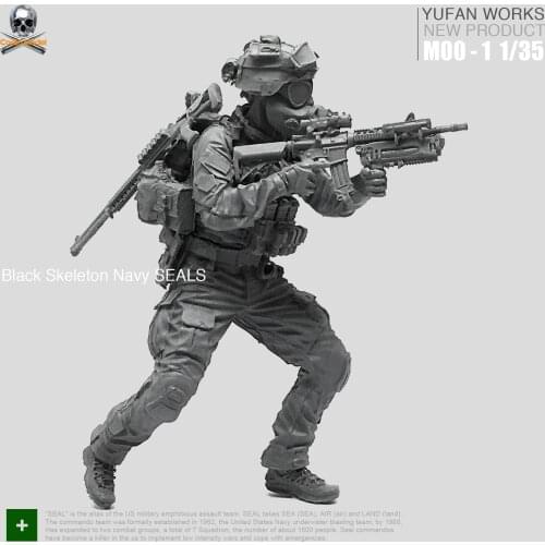 Yufan Model 1/35 Resin Figure Soldiers Us Seal Model Kit Moo-01