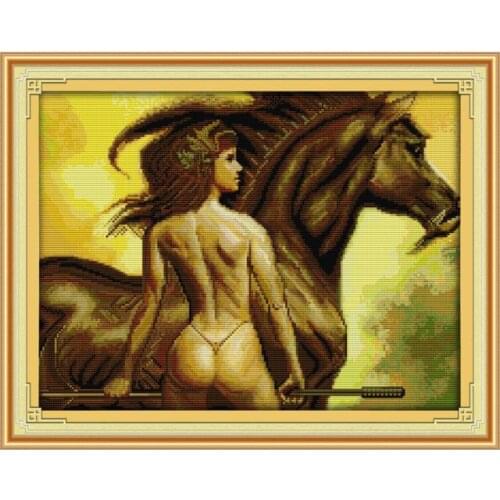 Rivalry cross stitch kit people 18ct 14ct 11ct count print canvas stitches embroidery DIY handmade needlework