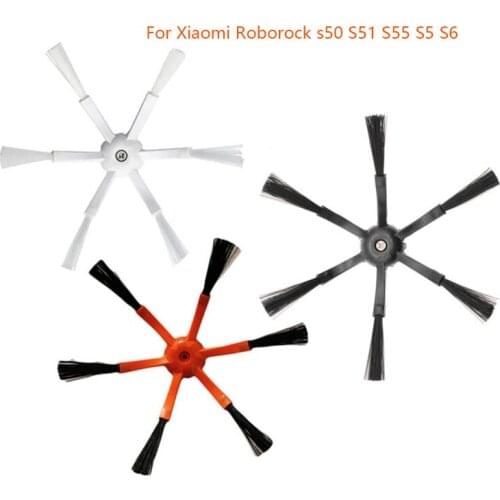 Brush head with six arm side brush, replaceable side brush for Xiaomi Roborock S50 s51 S55 S5 S6 vacuum cleaner accessories