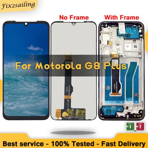 New AAA+ LCD For Motorola Moto G8 Plus Display Touch Screen Digitizer Assembly Replacement For G8Plus XT2019 With/No frame