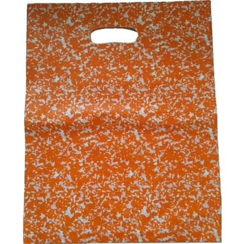 Wholesale 100pcs/lot Orange Plastic Bag 25x35cm Big Cosmetics Boutique Gift Packaging Bag Plastic Shopping Bags With Handle