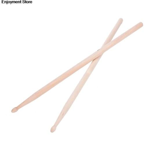 Hot Sale1 Pair 5A Maple Drum Sticks Wood Wooden Tip Band Musical Instrument Drumsticks