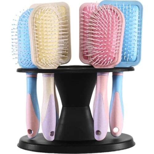 Round Hair Styling Tools Stand Professional Salon Brushes Organizer Scissors Roll Comb Container Accessories Holder Rack