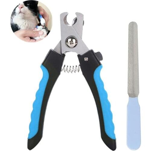 Professional Pet Dog Nail Clipper Cutter Stainless Steel Grooming Scissors Clippers for Animals Cats with Nail file Dropshipping