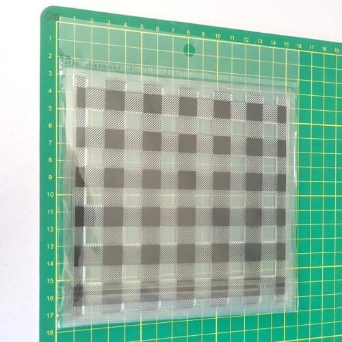 Plaids Buffalo Check Clear Stamp Transparent Seal DIY Scrapbooking Card Making Clear Silicone Stamp Crafts Supplies 2021 New