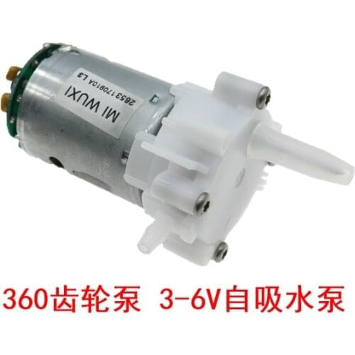 Forward and reverse miniature gear pump, 3-12V water pump, oil pump, self-priming pump, DIY hydraulic toy 360 jet water pump