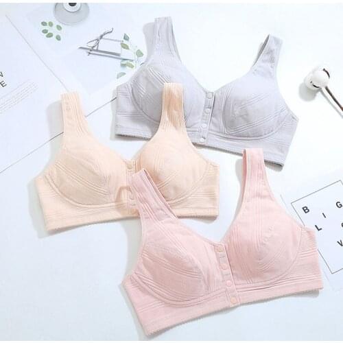 Sanderala Women Sexy Cotton Bra Soft Plus Size Full Cup Wireless Comfortable Female Everyday Underwear Padded Lingerie Push Up