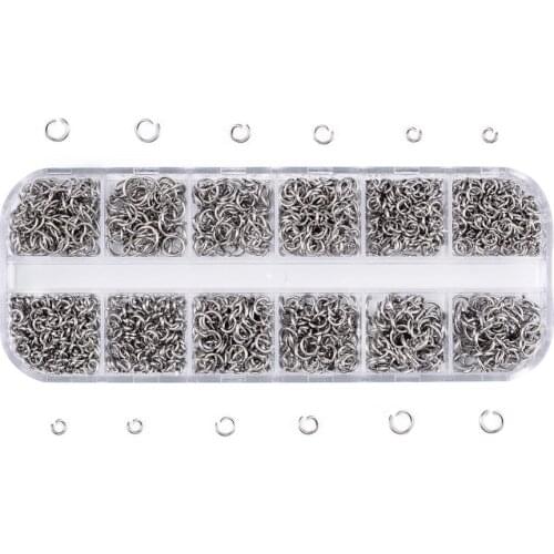 1Box Stainless Steel Jump Rings Split Rings Single Loop Connectors For DIY Bracelet Necklace Jewelry Making Findings Mixed Size