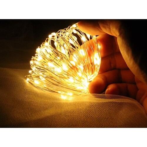 LED Remote Control Copper Wire stringLights 3xAA Battery Box Color Lights Wedding Christmas Bedroom Decoration Atmosphere Light