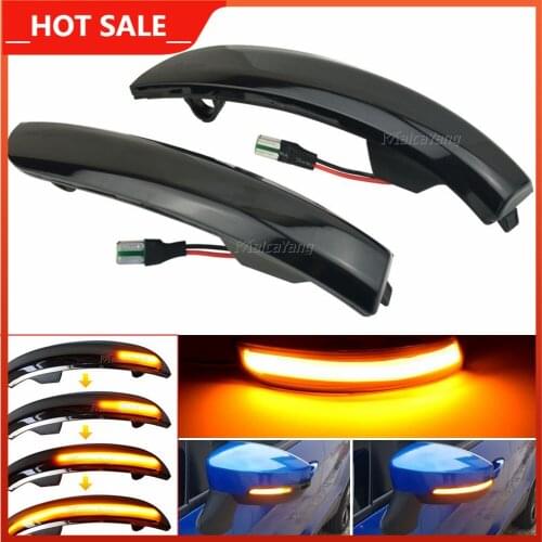 2 Pieces Dynamic Blinker LED Turn Signal Lights Side Mirror indicator For Ford Escape Kuga II EcoSport 2013 - 2019