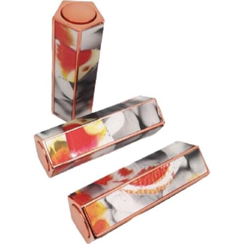 12.1mm Lipstick Tube Empty 3D Printing Lip Balm Tube Polygons Lipstick Container Plastic Refillable Bottle 20pcs/Lot