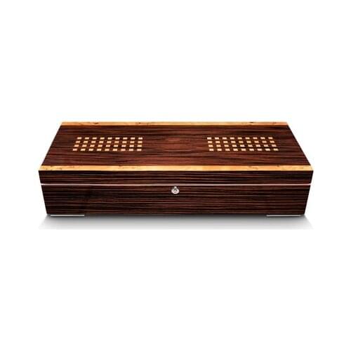 Cigar Moisturizing Box Piano Lacquer Natural Alcohol-flavored Pine Tree Three-grid Storage Alcoholic Box,caja de cigarros