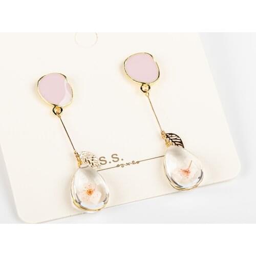 Womens Flower Earrings Set Earrings For Women Fashion Jewelry Geometric Crystal Glass Heart Stud Earrings #KY507