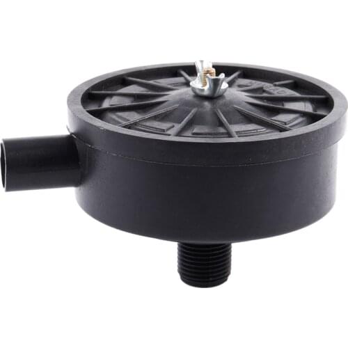 1/2" PT Male Thread Black Plastic 10cm Dia Filter Silencer for Air Compressor
