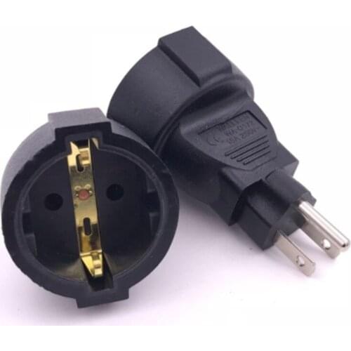 1PC EU to US Canada Japan Brazil american plug adapter EU Germany French to US converter electrical AC power adaptor socket