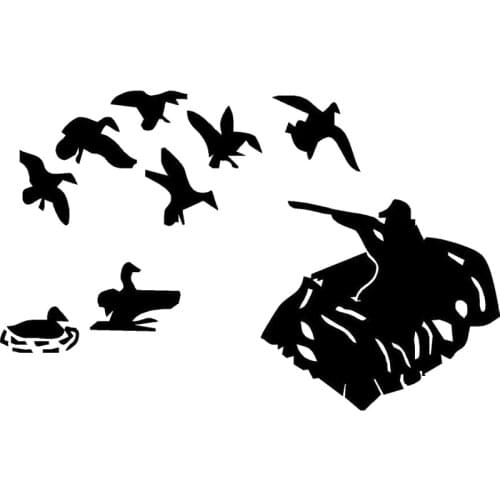15.3cm*9.8cm Car-Styling Geese Goose Duck Bird Hunting Vinyl Decal Car Sticker Accessories S6-3323