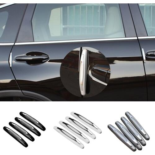 2019 Universal Car Door Edge Protector 4pcs Door Edges Guard Styling Mouldings Auto Anti-Scratch Sticker Black Silver White