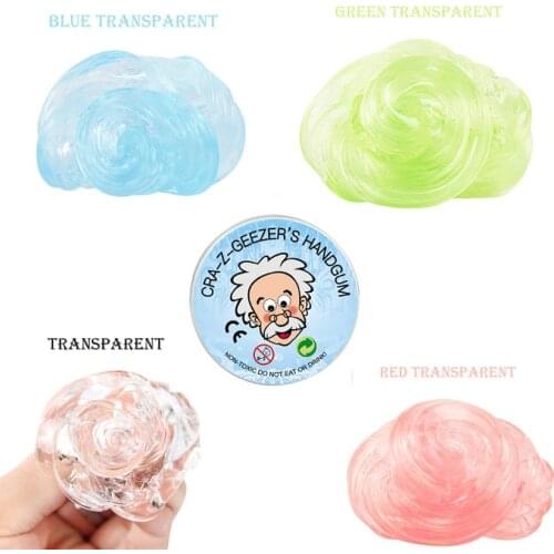 4Pcs Anti-stress Hand Gum Toy Set Fluffy Slime Transparent Bounce Plasticine Light Clay Kids Educational Toys Adults Gift