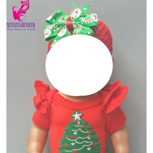 43cm doll Christmas hair band for 18" 50cm baby reborn doll head band baby doll accessories
