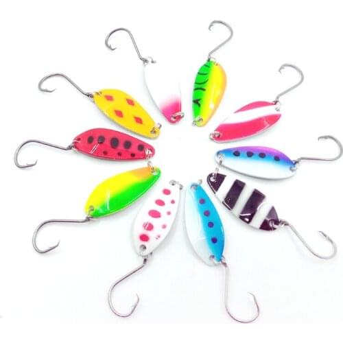 6 Pcs Fishing Spoon Spinner Koeder Metal Hook Hard Art Coating Colorful 6g