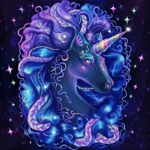 New 5D DIY Diamond Painting Unicorn Full Round/Square Diamond Embroidery Cross Stitch Needlework Animal Art Crafts Home Decor
