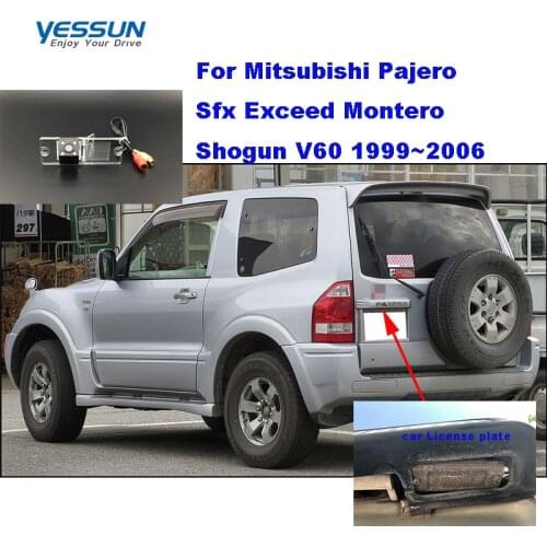 Yessun Car License plate rear camera For Mitsubishi Pajero Sfx Exceed Montero Shogun V60 1999~2006 backup rear view camera
