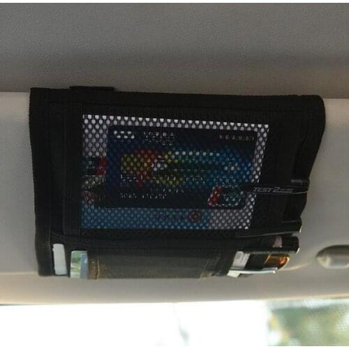Car Sun Visor Card Net Storage Holder Sun Visor Type Tissue Boxes CD Card Holder Napkin Holder Auto Interior Accessories