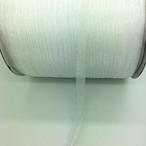 Free Shipping 10yds/lot 1/4" 6mm White Organza Ribbon Bow Hair Wedding Decoration Lace Crafts