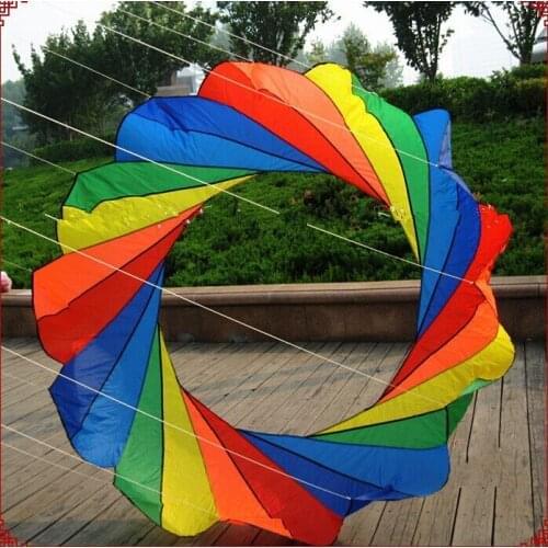 Free shipping new design high quality 2m kite ring beautiful rainbow kites tais for present orange bird toy outdoor kite surfing